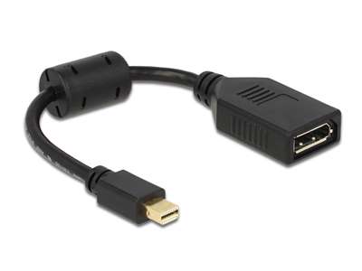 DeLOCK 65554 DisplayPort kabel 0,21 m Mini DisplayPort Sort