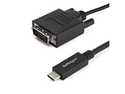 StarTech.com CDP2DVIMM1MB videokabel adapter 1 m USB Type-C DVI-D Sort