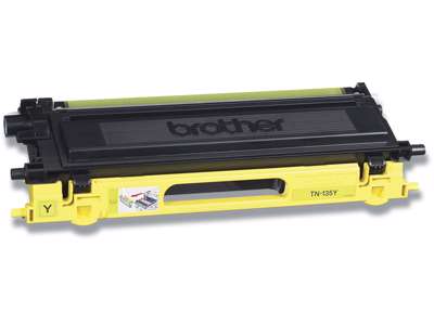 Toner, TN135Y, Yellow-gul, 4.000 sider, Brother 