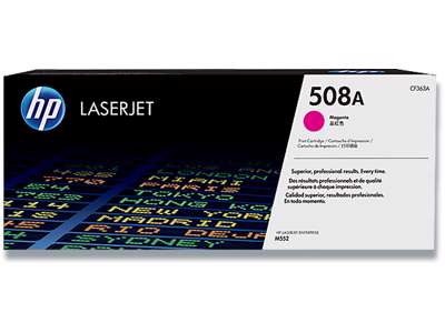 Toner, 508A, Magenta-rød, 5.000 sider, HP CF363A