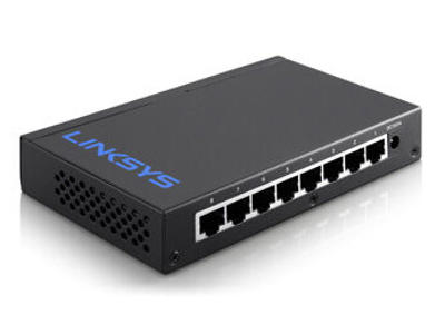 Linksys LGS108-UK netværksswitch Ikke administreret Gigabit Ethernet (10/100/1000) Sort