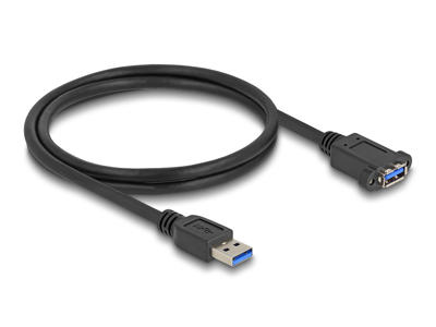 DeLOCK 80486 USB-kabel USB 3.2 Gen 1 (3.1 Gen 1) 1 m USB A Sort