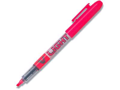 Tekstmarker, Hætte med clip, Pink, 1 stk, Pilot V-Liquid Light SW-VLL-P