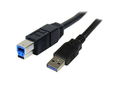 StarTech.com 3m, USB 3.0-A - USB 3.0-B USB-kabel USB 3.2 Gen 1 (3.1 Gen 1) USB A USB B Sort