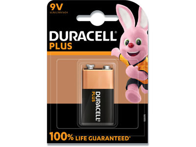 Batteri, 9 V, 1 stk, Duracell Plus Power