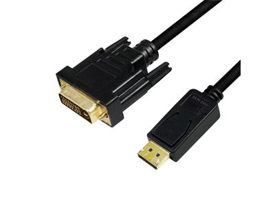 LogiLink CV0130 videokabel adapter 1 m DisplayPort DVI Sort