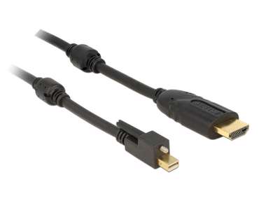 DeLOCK 83732 videokabel adapter 5 m Mini DisplayPort HDMI Sort