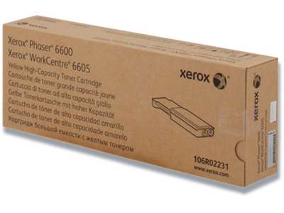 Toner, 6600, Yellow-gul, 6.000 sider, Xerox Phaser 106R02231