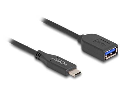 DeLOCK 60568 USB-kabel USB 3.2 Gen 2 (3.1 Gen 2) 0,5 m USB C USB A Sort