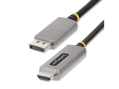 StarTech.com 133DISPLAYPORTHDMI21 videokabel adapter 2 m DisplayPort HDMI Sort, Sølv