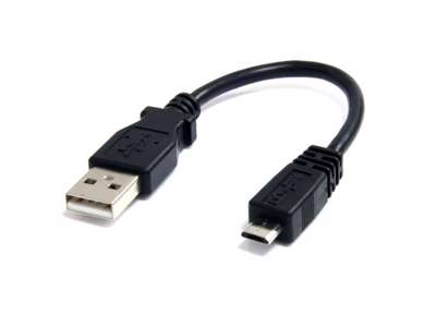 StarTech.com UUSBHAUB6IN USB-kabel 0,1524 m USB A Micro-USB B Sort