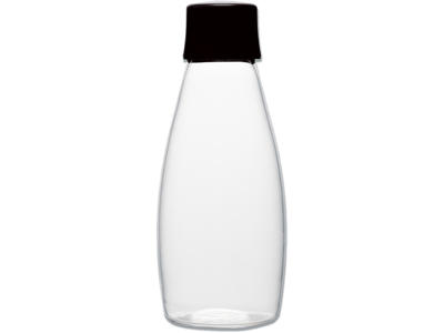 Vandflaske, Glas, Sort skruelåg, 500 ml, Retap Go 05