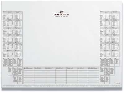 Skriveunderlag, Refill kalenderblok 25 ark, 57x41 cm, Med 2 års årskalender, Durable 