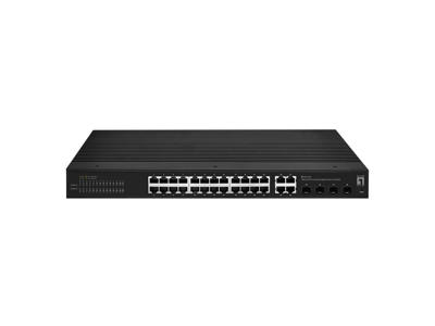 LevelOne IGS-2128 netværksswitch Administreret L2 Gigabit Ethernet (10/100/1000) Sort