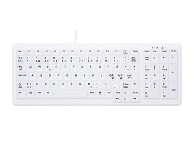 CHERRY AK-C7000 tastatur Medicinsk USB QWERTY Norsk Hvid