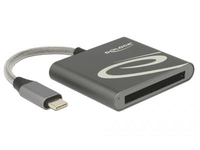 DeLOCK 91745 kortlæser USB 3.2 Gen 1 (3.1 Gen 1) Type-C Sort, Sølv