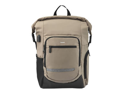 Hama Terra 39,6 cm (15.6") Rygsæk Beige, Sort