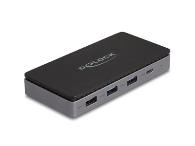 DeLOCK 88271 dockingstation Ledningsført USB 3.2 Gen 1 (3.1 Gen 1) Type-C Sort, Grå