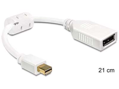 DeLOCK 65427 DisplayPort kabel 0,21 m Mini DisplayPort Hvid