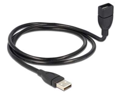 DeLOCK 1m USB 2.0 USB-kabel USB A Sort