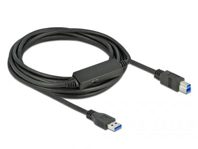 DeLOCK 85379 USB-kabel USB 3.2 Gen 1 (3.1 Gen 1) 5 m USB A USB B Sort