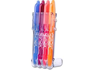 Rollerball gelpen, 0.7 mm, 0.35 mm, Blå, pink, lilla, orange, Pilot FriXion Ball BL-FR7