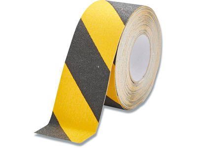 Tape - skridsikker, 75 mm, 15 m, Gul-sort, Durable DURALINE GRIP Color 