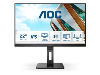 AOC P2 22P2Q LED display 54,6 cm (21.5") 1920 x 1080 pixel Fuld HD Sort