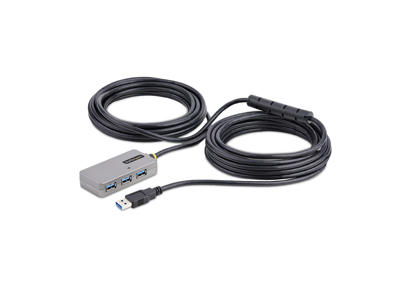 StarTech.com U01043-USB-EXTENDER interface hub USB 3.2 Gen 1 (3.1 Gen 1) Type-A 5000 Mbit/s Sort, Sølv