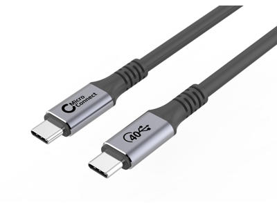 Microconnect USB4CC3-240W USB-kabel USB4 Gen 3x2 3 m USB C Sort