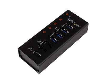 StarTech.com ST4300U3C3 interface hub USB 3.2 Gen 1 (3.1 Gen 1) Type-B 5000 Mbit/s Sort