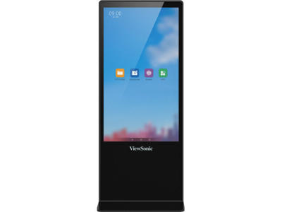 Viewsonic EP5542T skilte display Totem design 139,7 cm (55") LED 450 cd/m² 4K Ultra HD Sort Berøringsskærm Android 8.0