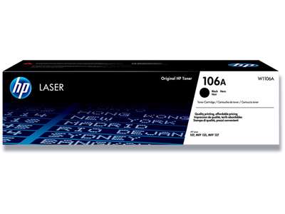 Toner, 106A, Black-sort, 1.000 sider, HP W1106A