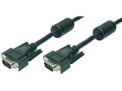 LogiLink 3m VGA VGA kabel VGA (D-Sub) Sort