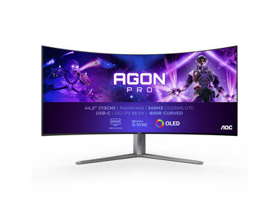 AOC AGON PRO AG456UCZD LED display 114,3 cm (45") 3440 x 1440 pixel Wide Quad HD OLED Sort