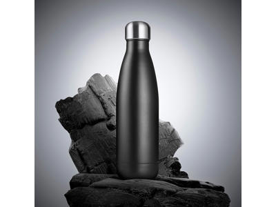 Vandflaske, Thermoeffekt, Matte Black, 500 ml, Jobout 