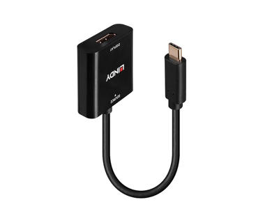 Lindy 43269 USB grafisk adapter 3840 x 2160 pixel Sort