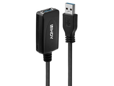 Lindy 43155 USB-kabel USB 3.2 Gen 1 (3.1 Gen 1) 5 m USB A Sort