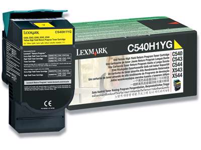 Toner, C540H1YG, Yellow-gul, 2.000 sider, Lexmark 