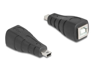 DeLOCK 67200 kabel kønsskifter Mini USB USB Type-B Sort