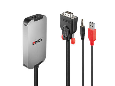 Lindy 38296 videokabel adapter Sort, Hvid