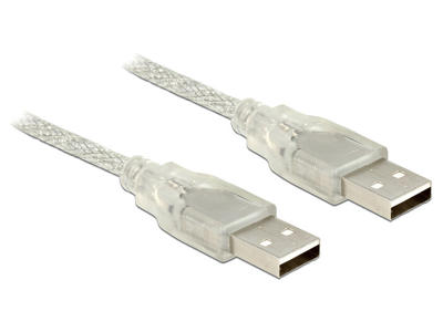 DeLOCK 83887 USB-kabel USB 2.0 1 m USB A Gennemsigtig