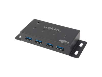 LogiLink UA0149 interface hub 5000 Mbit/s Grå