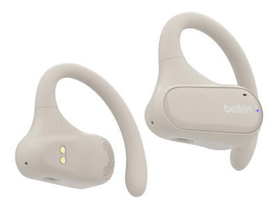 Belkin SoundForm ClearFit Headset True Wireless Stereo (TWS) Ørekrog Opkald/Musik/Sport/Hverdag Bluetooth Sand