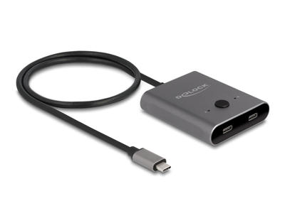 DeLOCK 11500 interface hub USB 3.2 Gen 2 (3.1 Gen 2) Type-C 10000 Mbit/s Grå