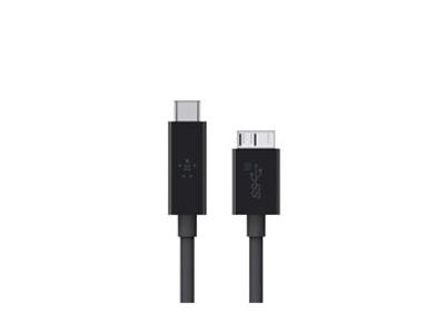 Belkin F2CU031BT1M-BLK USB-kabel USB 3.2 Gen 2 (3.1 Gen 2) 0,91 m USB C Micro-USB B Sort