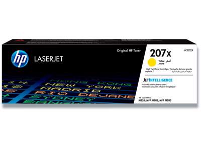 Toner, 207X, Yellow-gul, 2.450 sider, HP W2212X