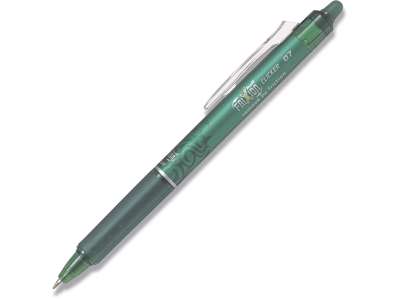 Rollerball gelpen, 0.7 mm, 0.35 mm, Grøn, Pilot FriXion Clicker Medium BLRT-FR7-G