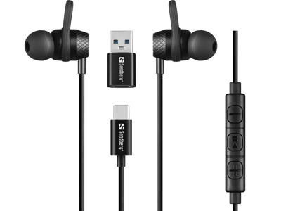 Sandberg USB-C/A In-Earset with Line-Mic