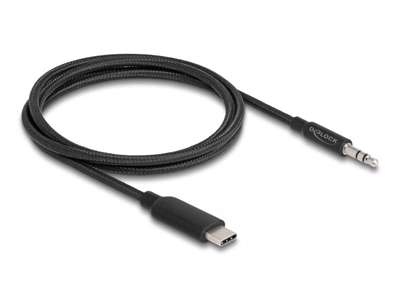 DeLOCK 85208 lydkabel 1 m 3.5mm USB Type-C Sort